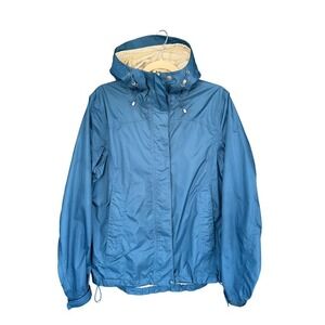 L.L.Bean‎ Women's Teal Lightweight Hooded Rain Jacket, Size Small